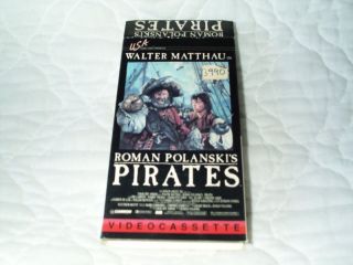Pirates VHS Action Walter Matthau Roman Polanski Charlotte Lewis Cris