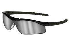Dallas Safety Glasses MCR Safety DL117 Black Frame with Silver Mirror