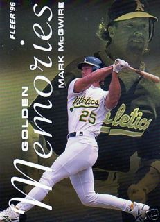 1996 Fleer Golden Memories Mark McGwire 6 Athletics