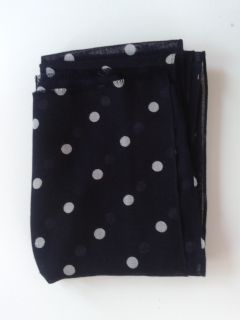 Crew Scarf Polka Dot BNWT $65 Sold Out 100 Wool 2012 Fall Navy