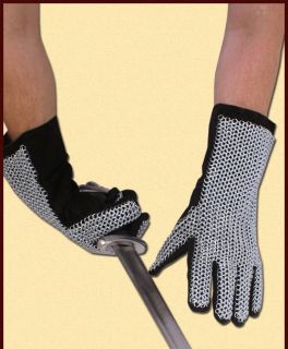 Medieval Militaria Chainmail Gauntlet Leather Gloves Armor SCA LARP