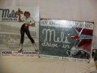 Mels Diner Set of Collectible Signs