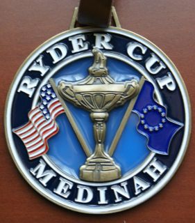 Ryder Cup Metal Circle Golf Bag Tag Medinah Country Club New