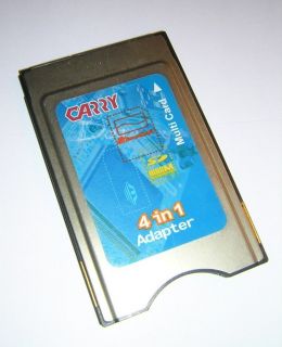 Carry PCMCIA 4 in 1 SD MMC SM MS Memory Adapter PC Card Reader