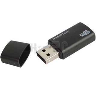 New Mini USB 2 0 TF T Flash Micro SD Memory Card Reader Black