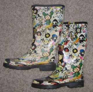 Chooka Womens Tokidoki Discoteca Rain Boots Size 8
