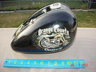 2004 Orange County Choppers OCC Motorcycle Gas Tank Shaped Metal Lunch