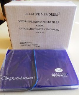 Lot 6 New in Pacages Creative Memories Photo File Mate Congratulations