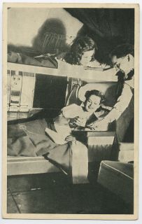 Eastern Airlines Sleeping Compartment 1930 40s Postcard