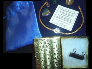 Vtg Silver Pendant Slide Diamond CHIP Rhinestone Bracelet Carnelian