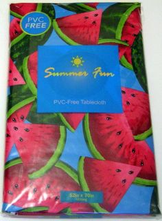 Tablecloth Outdoor Picnic Table Vinyl Watermelon Oval 52X70
