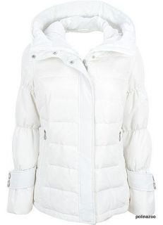 Calvin Klein Coat Hooded Puffer White Down Jacket Coat 2012
