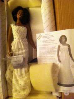 Michelle Obama Porcelain Inaugural Ball Doll by The Danbury Mint