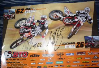 Autograph Supercross Poster Matt Goerke #62 Michael Byrne #26 KTM New
