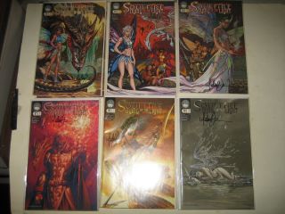 Michael Turner Signed Soulfire Dying of The Light 7 PC Set