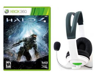 Microsoft XBOX 360 Halo 4 BUNDLE + 1x Pro Gamer Headset (White)   *NEW