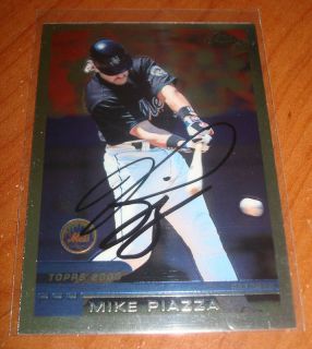 RARE 2000 Topps 300 Mike Piazza Mets Signed Auto JSA