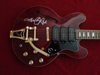 Michael J Fox Signed Guitar Back to The Future E 335 Marty McFly Exact