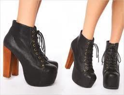 Jeffrey Campbell Lita Black Leather Back in Stock