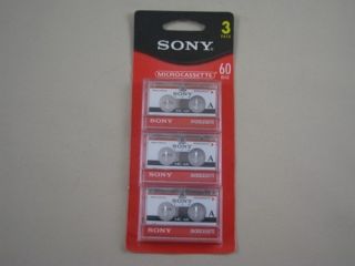 Sony Microcassette Tape 60 Minutes 3 Pack