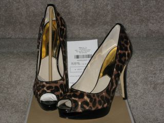 Michael Kors York Platform Heels Shoes Cheetah Haircalf 8 M 40F2YOHP2H