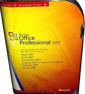 Microsoft Office Professional 2007 Academic New SEALED in Box