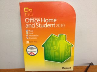 Sealed Microsoft Office Home & Student 2010   3PC/1User (Disc Version