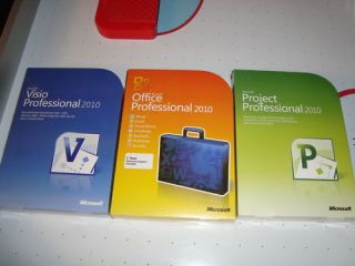 Brand New Microsoft Visio + Office + Project Professional 2010 Full