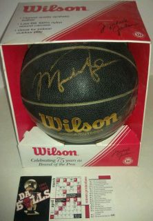 Michael Jordan Signed Wilson Basketball w Bulls Le Folder Play Like