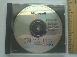 Microsoft Encarta Encyclopedia 99 Multimedia CD ROM for Windows 95 98