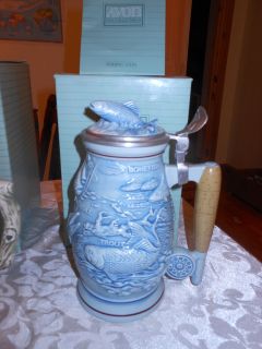 Fishing Avon Stein 1990 w Box and Booklet