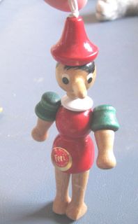Wooden Pinocchio Ornament Made in Italy Movable Midwest Imports