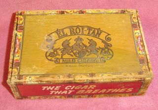 Vintage Roi Tan Mild Cigars 50ct Cigar Box
