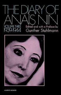 The Diary of Anais Nin Vol. 3 1939 1944 Vol. 3 by Anaïs Nin 1971