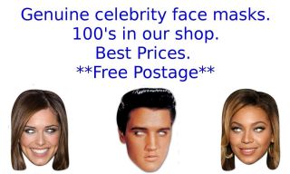 Music Celebrity Face Masks Genuine and with Free Post 100s More in