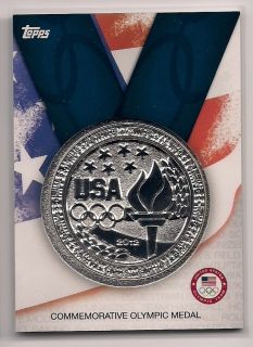 2012 Topps Olympic Commemorative Olympic Medal Silver