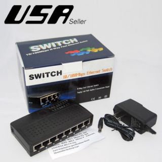 Ports 10 100 Mbps Ethernet Network Mini Switch Hub