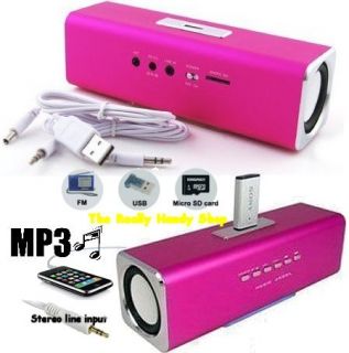 Mini Stereo Speaker iPod MP3 USB SD FM Radio Speakers