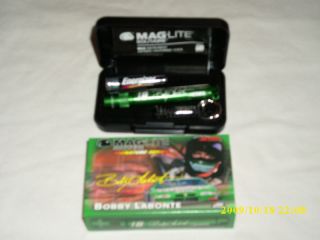 NASCAR Bobby Labonte Mini Maglite Flashlight w Case