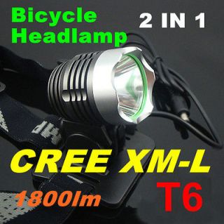 1800 Lumens CREE XML XM L T6 LED Bicycle Lamp bike HeadLight Headlamp
