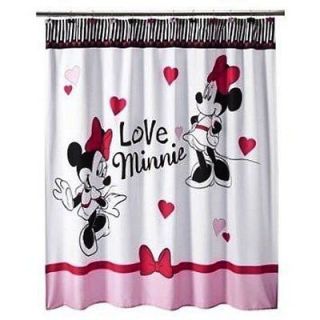 Newly listed I Love Minnie Mouse Fabric Shower Curtain New!