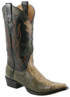 LUCCHESE Since 1883 M3209 Jungle Python Snakeskin Mens Cowboy Boots