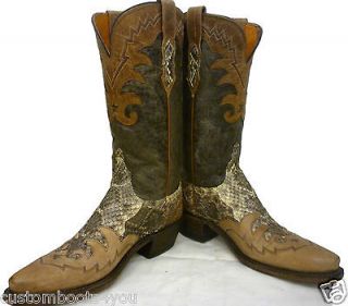 LADIES LUCCHESE 1883 WESTERN RATTLESNAKE MAD DOG GOAT WINGTIP BOOTS