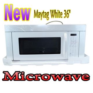 New Maytag White 36 1.9 Cu Ft Over the Range Microwave   UMV2186AAW