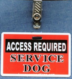 ACCESS REQUIRED SERVICE DOG vest clip use in place of patch optional