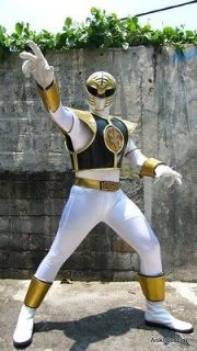 Power WHITE Ranger 1/1 Cosplay Costume Set Morphin