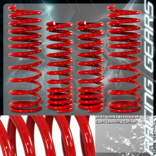 86 89 Accord JDM Red 2 Drop Suspension Front + Rear Lowering Springs