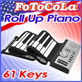 61 keys 128 tone soft electronic hand roll keyboard piano music Organ