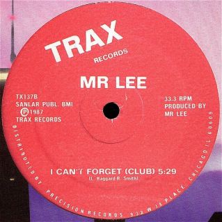 MR. LEE   I CANT FORGET * 1987 Rare Chicago Deep House * HEAR