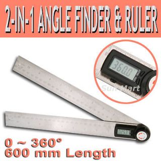 Digital Angle Finder Meter Protractor Ruler 360° 60cm 24inch Measurer